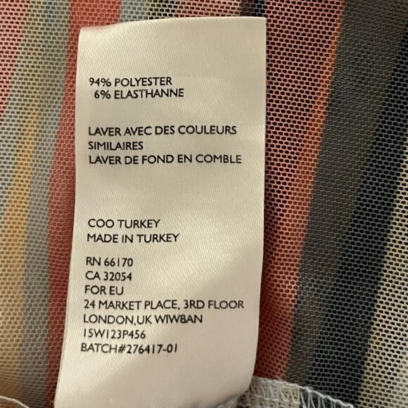 Urban Outfitters Striped Mesh Crop Top - Picture 3 of 4